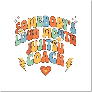 Funny Loudmouth Retro Jujitsu Coach Posters and Art